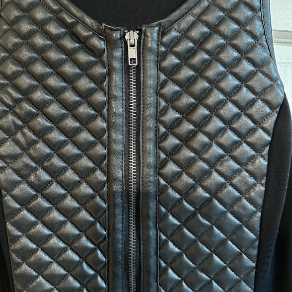 Sugar Lips Leather Detail Dress - Picture 2 of 6